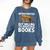 Bookworm Art For Men Women Book Reading Lover Bookish Comfort Colors Sweatshirt Blue Jean