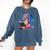Bookworm Book Lover Women Girls Dragon Reading Comfort Colors Sweatshirt Blue Jean