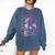 Bookwyrm Just a Girl Who Loves Dragons Books Dragon Reader Comfort Colors Sweatshirt Blue Jean