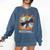 Buffering Glitched CD On Fire 2000s Nostalgia Comfort Colors Sweatshirt Blue Jean