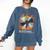 Buffering Glitched CD On Fire 2000s Nostalgia Comfort Colors Sweatshirt Blue Jean