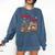 Candy Cane Book Club Holiday Party & Book Exchange Comfort Colors Sweatshirt Blue Jean