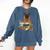 Capybara Glasses Reading Books Capybara Nerd Bookworm Comfort Colors Sweatshirt Blue Jean