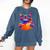 Cat Book Shirt Colorful Cat Reading Book Comfort Colors Sweatshirt Blue Jean