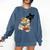 Cat And Books Flowers Reading Club Cat Lover Bookworm Comfort Colors Sweatshirt Blue Jean
