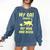 My Cat Guards My Mug And Book Humor Cats Premium Tri-Blend Comfort Colors Sweatshirt Blue Jean
