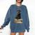 Cat Sitting On Books Comfort Colors Sweatshirt Blue Jean Cat Sitting On Books Comfort Colors Sweatshirt Blue Jean