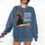 Cats And Books Book & Cat Lover Easily Distracted By Comfort Colors Sweatshirt Blue Jean