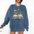 Chapter 10 Years Old 10th Birthday Wildflower Book Lover Comfort Colors Sweatshirt Blue Jean