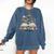 Chapter 6 Years Old 6th Birthday Wildflower Book Lover Comfort Colors Sweatshirt Blue Jean