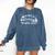 Christmas Book Lover Santa Dashing Through One More Chapter Comfort Colors Sweatshirt Blue Jean