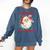 Christmas Bookish He Knows What You'Ve Been Reading Women Comfort Colors Sweatshirt Blue Jean