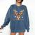 Christmas Librarian Reindeer Matching Family Book Lover Xmas Comfort Colors Sweatshirt Blue Jean