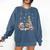 Christmas A Penguin Reading Book Snowflake Cocoa Hot Teacher Comfort Colors Sweatshirt Blue Jean
