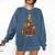 Christmas Tree Bookshelf Book Lover Library Men Women Kids Comfort Colors Sweatshirt Blue Jean