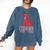 Clifford The Big Red Dog Pink Text With Bow Illustrated Book Comfort Colors Sweatshirt Blue Jean