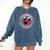 Clifford The Big Red Dog Round Distressed Logo Kids Books Comfort Colors Sweatshirt Blue Jean