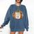 I Closed My Book To Be Here Fall Pumpkin Comfort Colors Sweatshirt Blue Jean