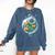 Clownfish Anemonefish Bubbles Water Frutiger Aero Y2K Style Comfort Colors Sweatshirt Blue Jean