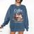Coffee Cats And Books Cozy Calico Reader Love Cute Cat Comfort Colors Sweatshirt Blue Jean