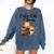 Coffee Cats And Books Lover For Women & Girls Coffee Comfort Colors Sweatshirt Blue Jean