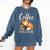 Coffee Cats And Books Lover For Women & Men Coffee Comfort Colors Sweatshirt Blue Jean