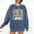 Color Our World Book Reading Program 2026 Summer Comfort Colors Sweatshirt Blue Jean