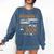 Cool Bookmobile Librarian Spreading Love One Book At A Time Comfort Colors Sweatshirt Blue Jean