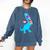 Cool Dinosaur Books Art For Men Women Libarian Book Lover Comfort Colors Sweatshirt Blue Jean