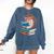 Cool Hedgehog Book Nerd Readers Comfort Colors Sweatshirt Blue Jean