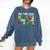 All The-Cool Kids Are Reading Teacher Book Lover Librarian Premium Comfort Colors Sweatshirt Blue Jean