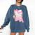 Coquette Reading Book Lover Pink Bow Bookish Mom & Daughter Comfort Colors Sweatshirt Blue Jean Coquette Reading Book Lover Pink Bow Bookish Mom & Daughter Comfort Colors Sweatshirt Blue Jean