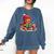 Cozy Gingerbread Christmas Reading Book Xmas Snowflakes Fall Comfort Colors Sweatshirt Blue Jean