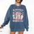 In My Cozy Iced Coffee And Books Era Comfort Colors Sweatshirt Blue Jean