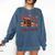 Cozy Season Autumn Leaves Books Pumpkins Fall Halloween Comfort Colors Sweatshirt Blue Jean