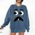 Creepy Face Carrot Halloween Book Character Costume Comfort Colors Sweatshirt Blue Jean