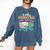 Crochet And Reading Crocheter Bookish Crocheting Book Lover Comfort Colors Sweatshirt Blue Jean