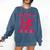 Cupid's Favorite Teacher Valentines Day Heart Book Lover Comfort Colors Sweatshirt Blue Jean