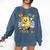 Cute 100 Days In The Books Groovy Boy Girl Teacher Comfort Colors Sweatshirt Blue Jean