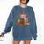Cute Axolotl Reading Books Cozy Bookworm Comfort Colors Sweatshirt Blue Jean