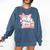 Cute Bookish Kindle Girlie Nerdy Read Book Lover Girl Women Comfort Colors Sweatshirt Blue Jean