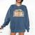Cute Cat Sleeping On Books Comfort Colors Sweatshirt Blue Jean