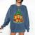 Cute Cats Reading Books Christmas Tree Comfort Colors Sweatshirt Blue Jean