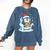 Cute Christmas Penguin Reading Book Cozy Winter Holiday Art Comfort Colors Sweatshirt Blue Jean