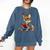 Cute Coyote With Book I Kids Coyote Comfort Colors Sweatshirt Blue Jean