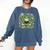 Cute Floral Frog Book Reading Comfort Colors Sweatshirt Blue Jean Cute Floral Frog Book Reading Comfort Colors Sweatshirt Blue Jean