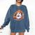 Cute Ghost Drinking Coffee Halloween Reading Book Retro Comfort Colors Sweatshirt Blue Jean