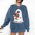 Cute Ghost Holding Books Bookish Christmas Comfort Colors Sweatshirt Blue Jean