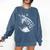 Cute Giraffe Wear Glasses Reading Book Librarian Bookworm Comfort Colors Sweatshirt Blue Jean