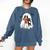 Cute Halloween Ghost Reading Book Comfort Colors Sweatshirt Blue Jean